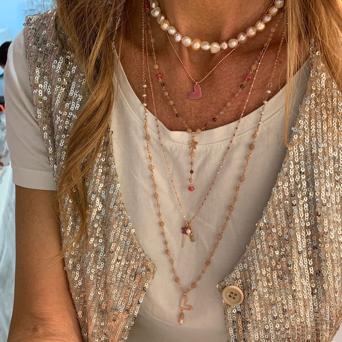 ASOS DESIGN - Collana Con Cordino E Pendente Con Cuore Bombato Zigrinato Color Oro