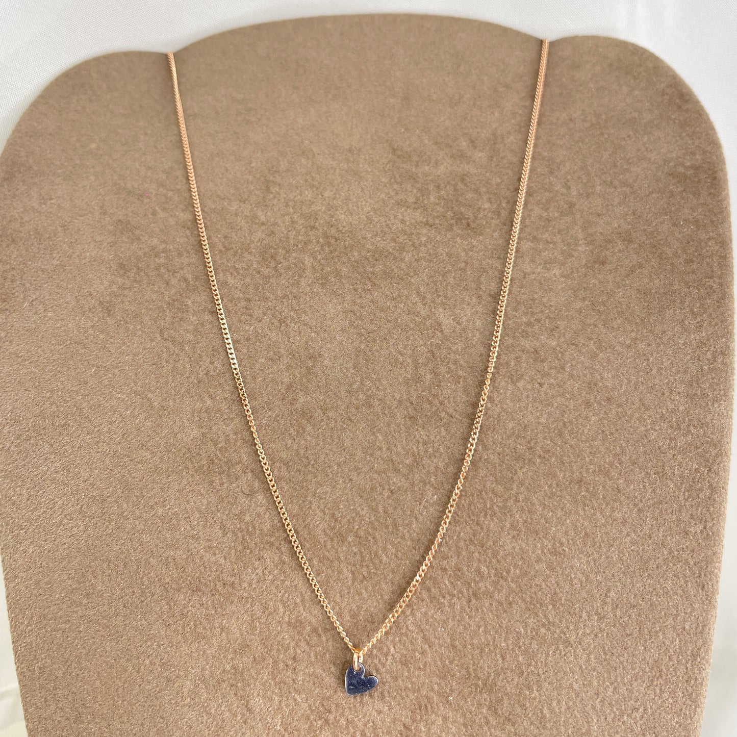 Collana choker grumette con micro cuore sweet da 0,5 mm smaltato 35 cm - Lumiere Bijoux