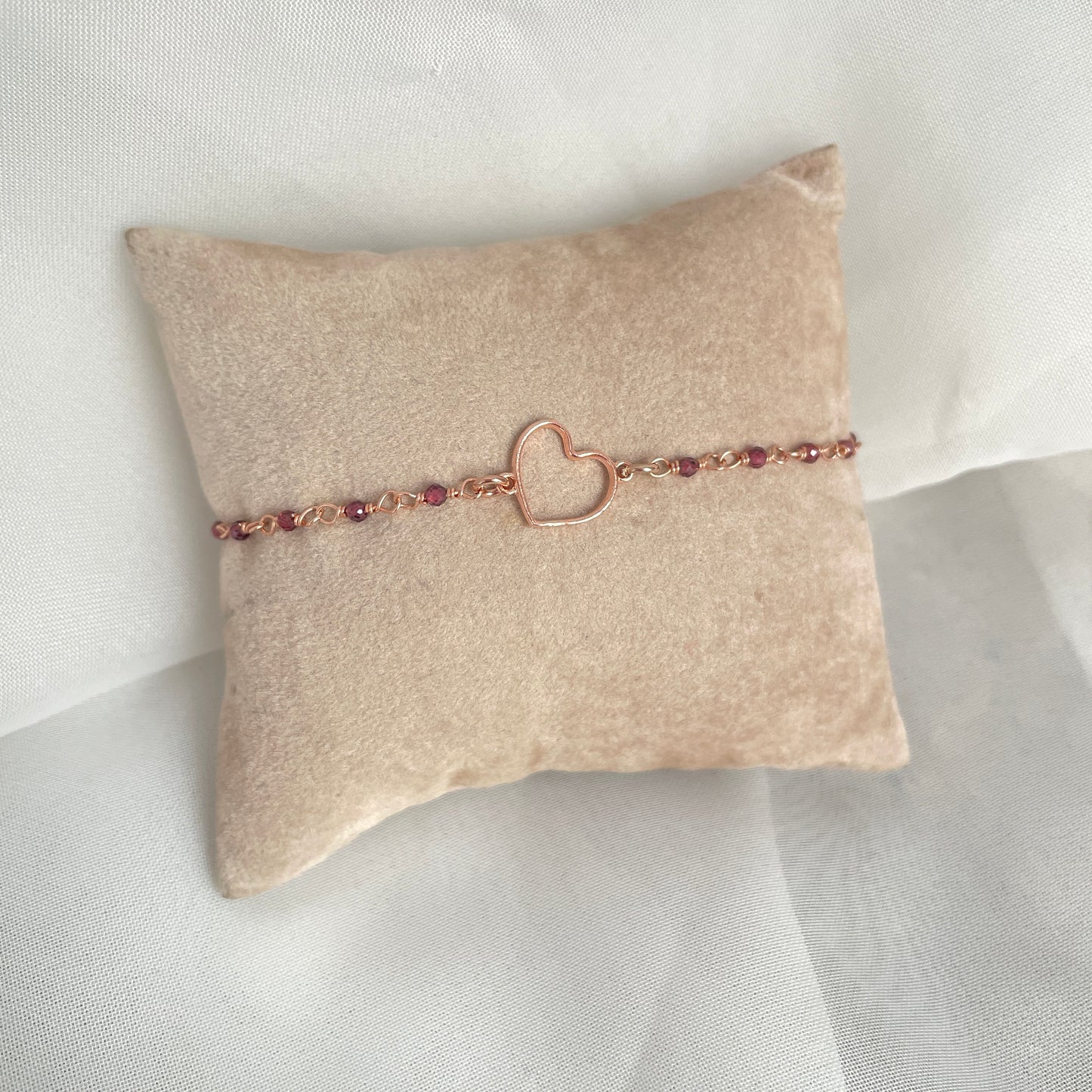 Bracciale cristalli o micro cristalli con cuore cm 17 - pezzi unici - Lumiere Bijoux