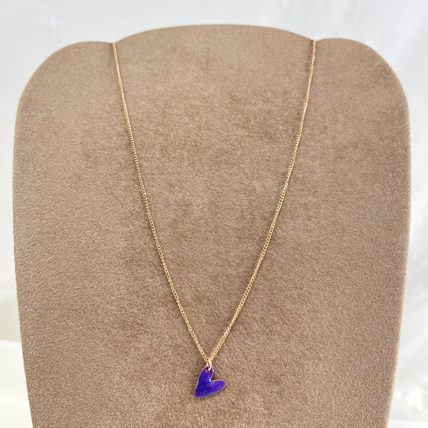 Collana choker grumette con cuore allungato da 0,8 mm smaltato cm 35 - Lumiere Bijoux