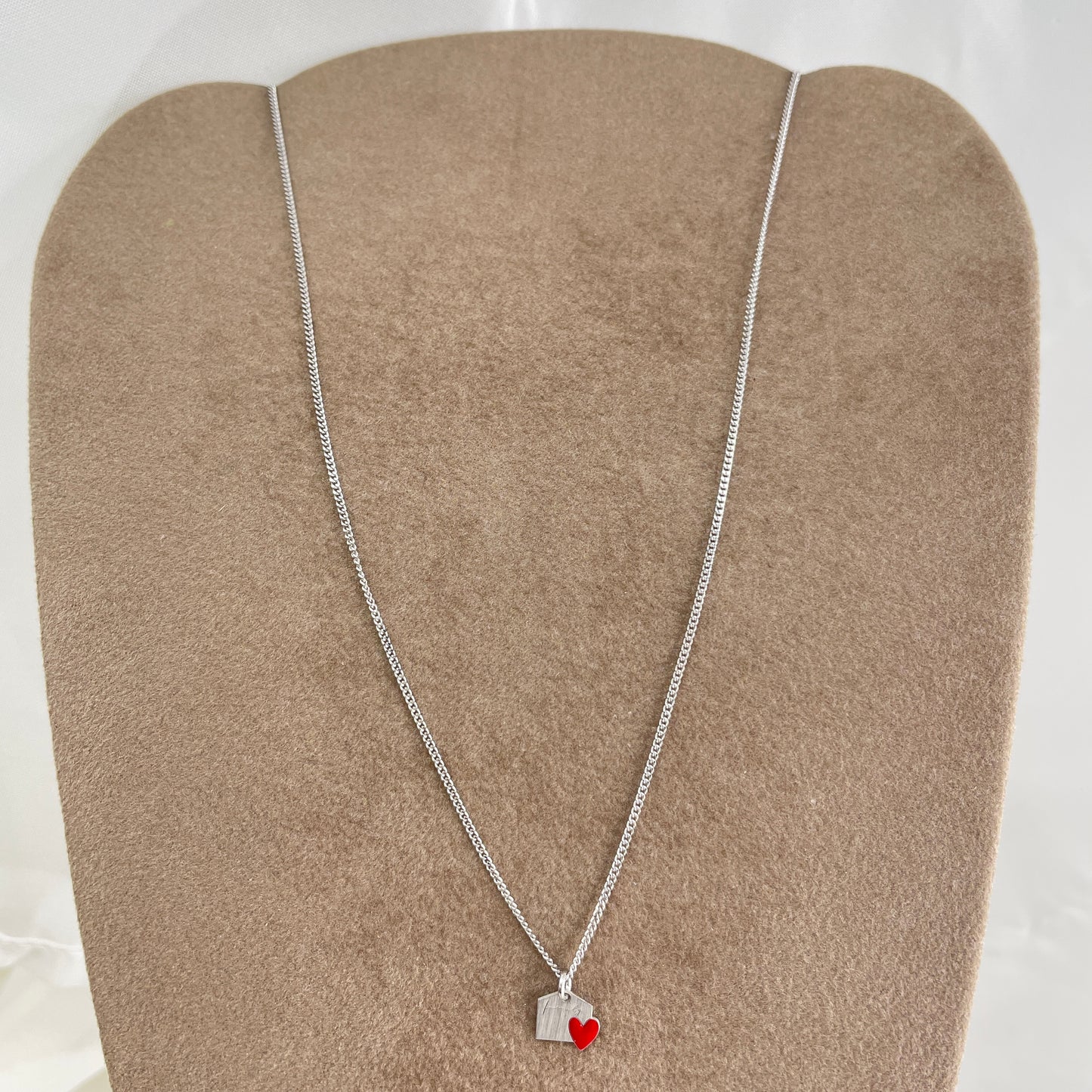 Collana choker grumette casetta family da 0,8 mm cuore smaltato cm 35 - Lumiere Bijoux