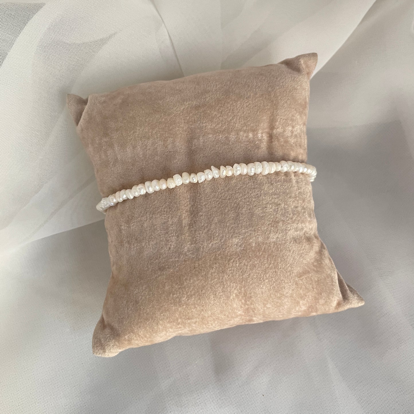 Cavigliera perle naturale argento rosé - Lumiere Bijoux