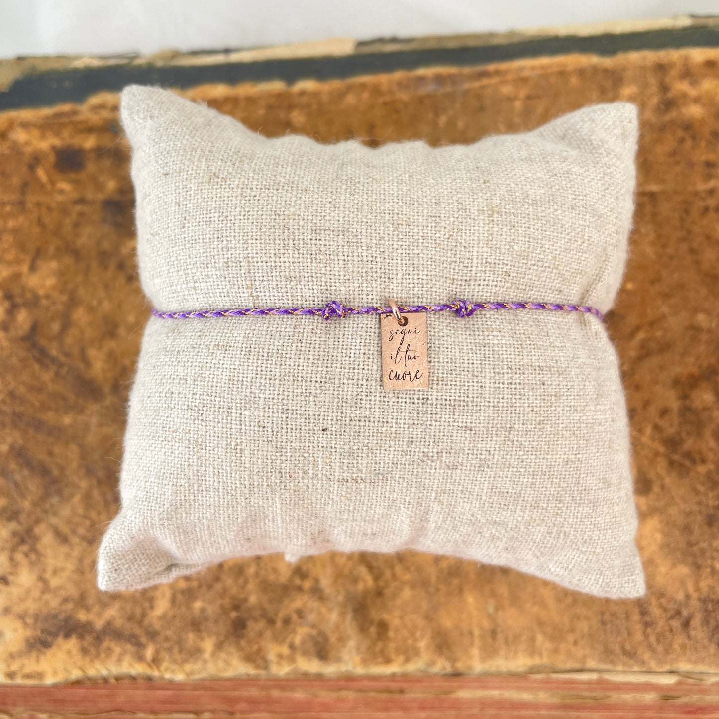 Bracciale cordino regolabile con frase emozionale - Lumiere Bijoux