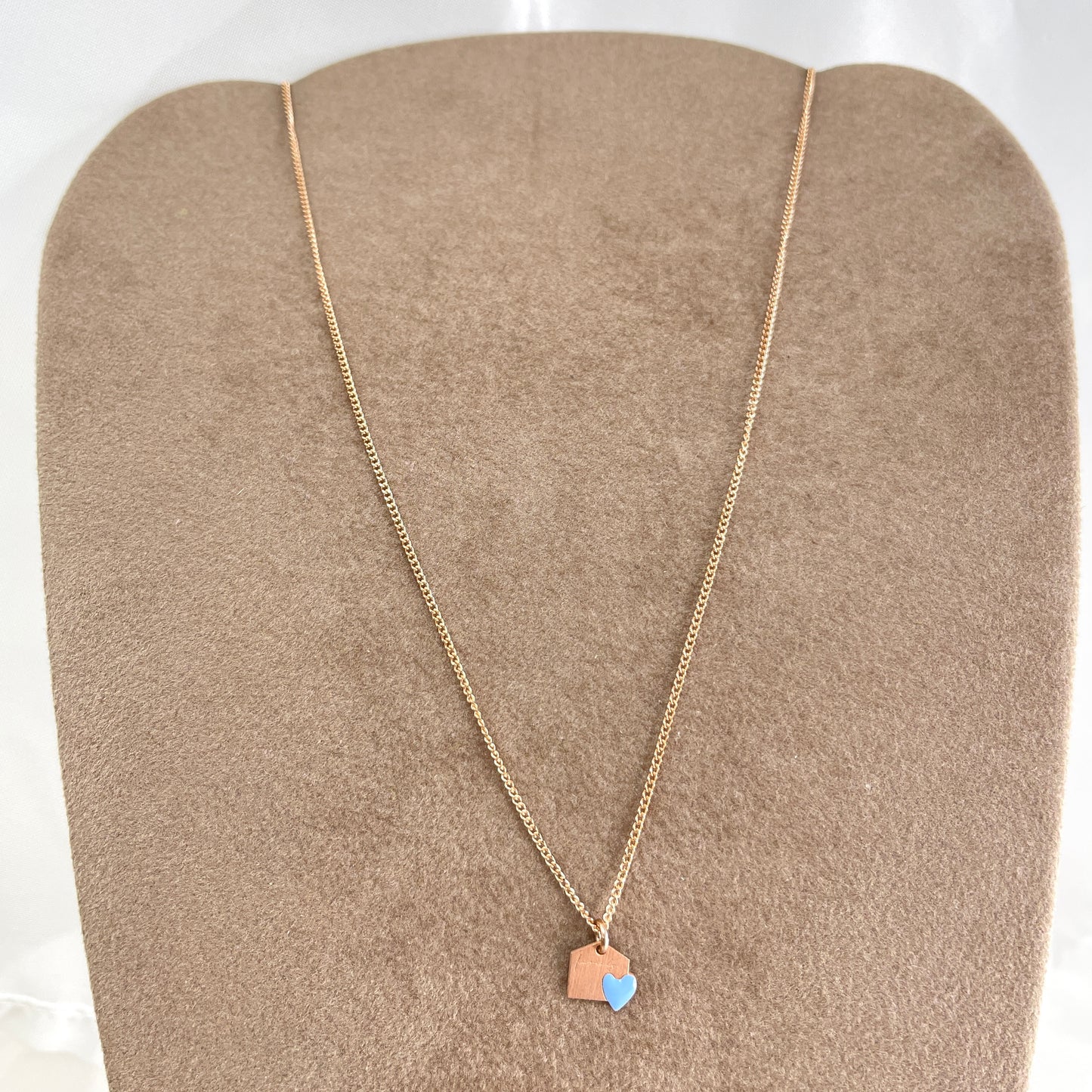 Collana choker grumette casetta family da 0,8 mm cuore smaltato cm 35 - Lumiere Bijoux
