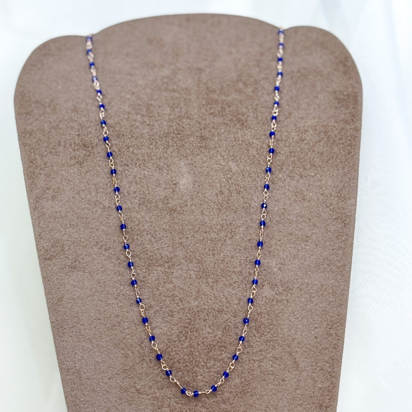 Collana micro cristalli blu notte cm 40