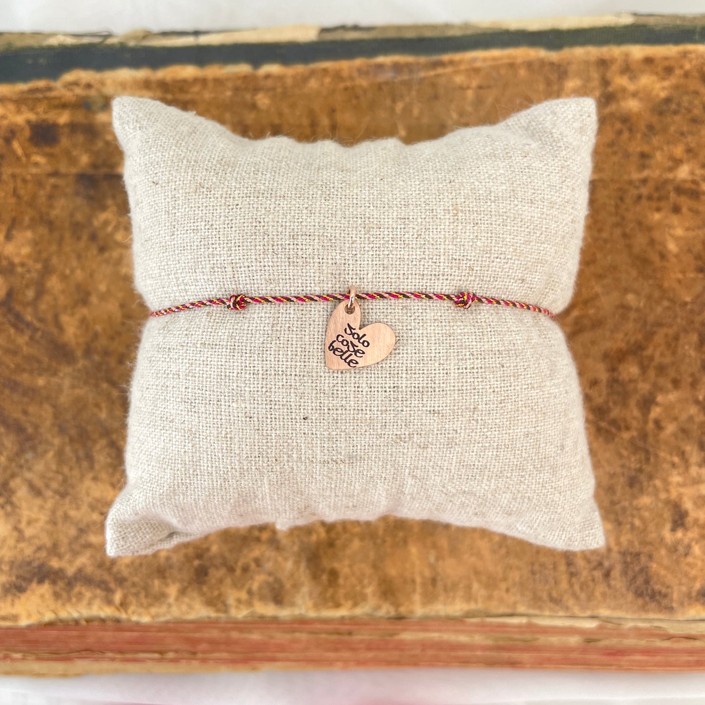 Bracciale cordino regolabile con frase emozionale - Lumiere Bijoux