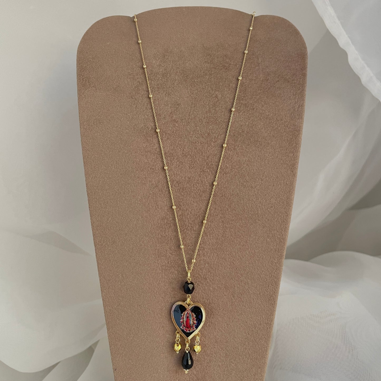 Collana Devota catena micro rosario cm 36 oro giallo - Lumiere Bijoux