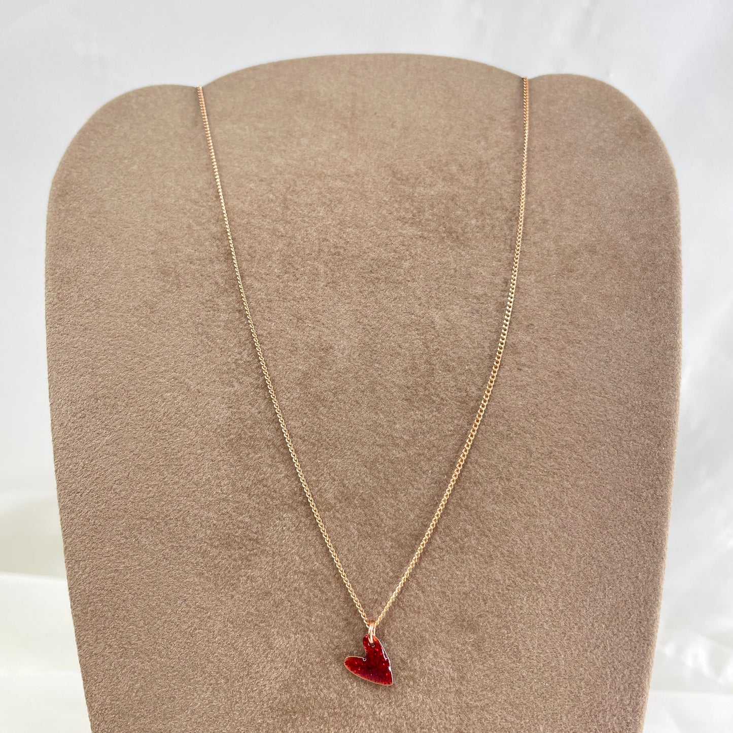 Collana choker grumette con cuore allungato da 0,8 mm smaltato cm 35 - Lumiere Bijoux