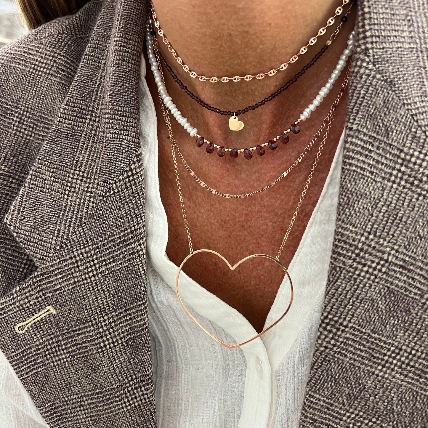 Collana nodi intrecciati diamantati cm 33 - Lumiere Bijoux