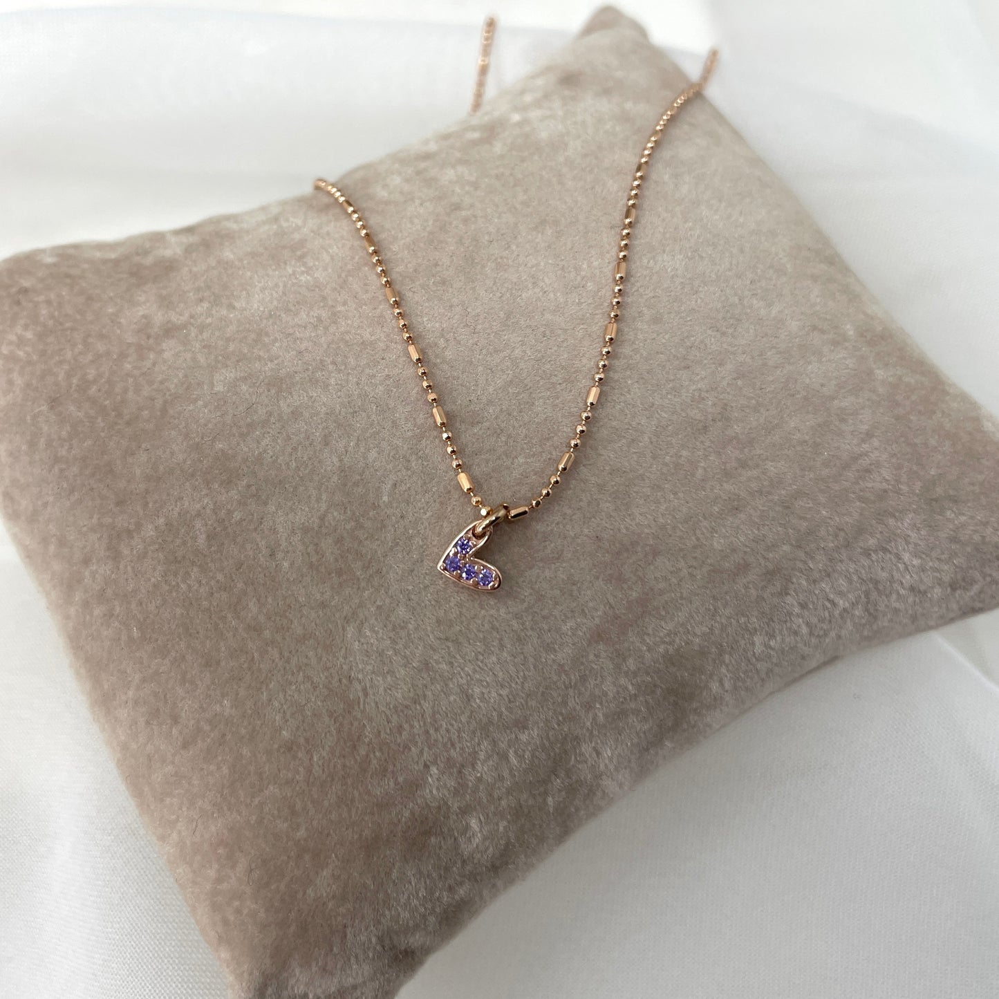 Collana choker cm 35 con micro cuore coccoloso dell'amore - Lumiere Bijoux