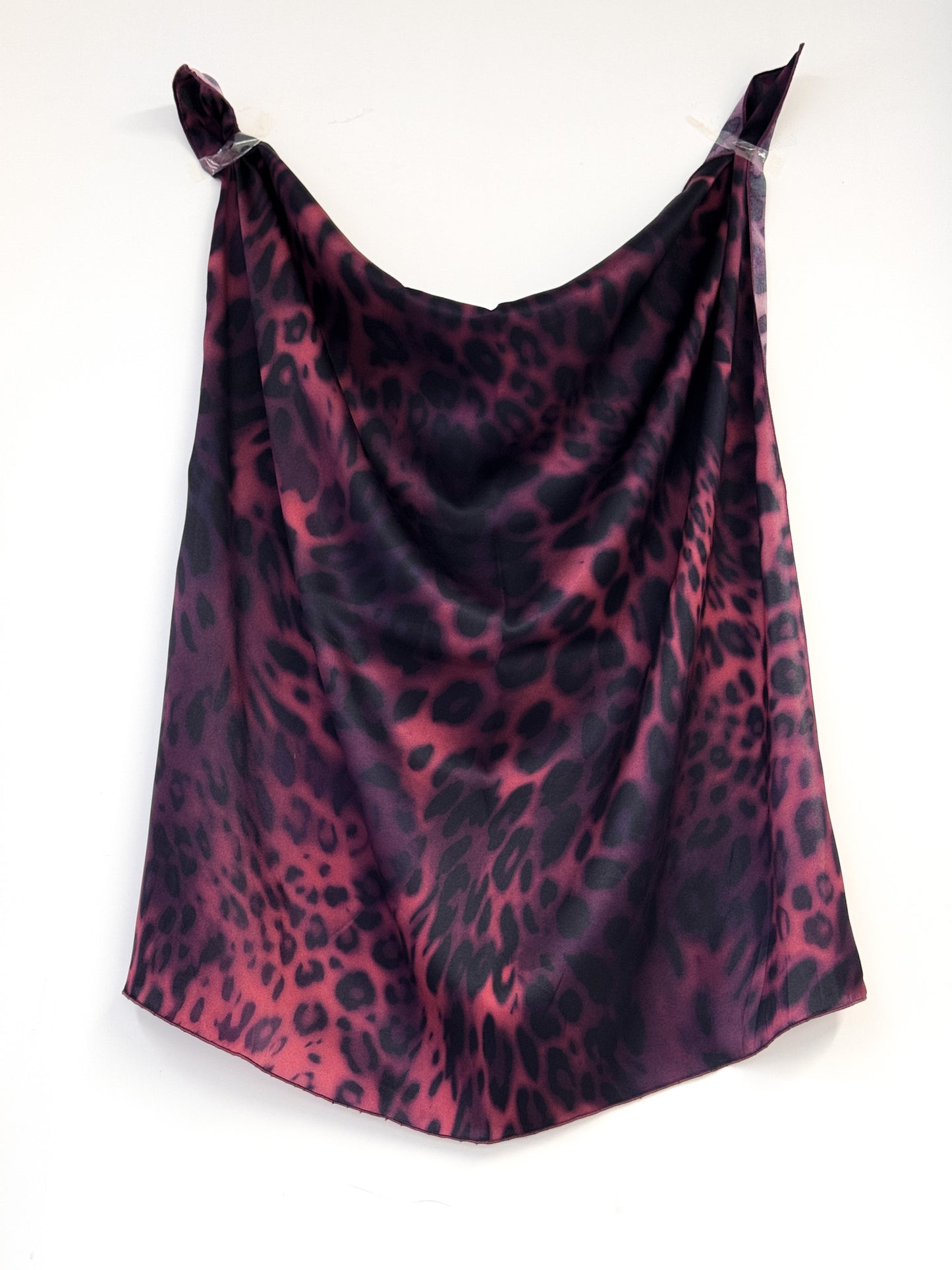 Foulard 100% seta - Leopard bordeaux - Lumiere Bijoux