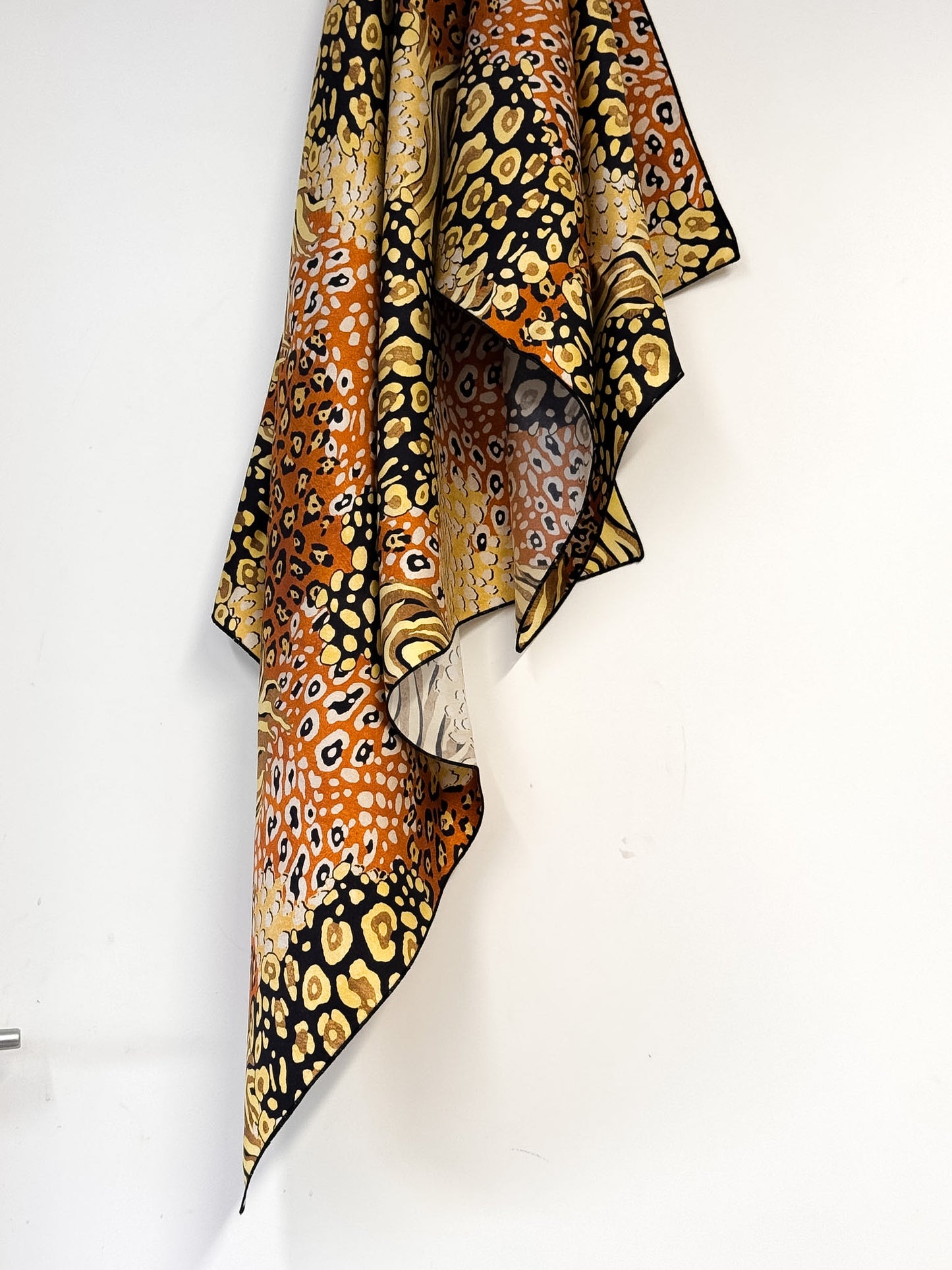 Foulard 100% seta -Leopardato giallo - Lumiere Bijoux