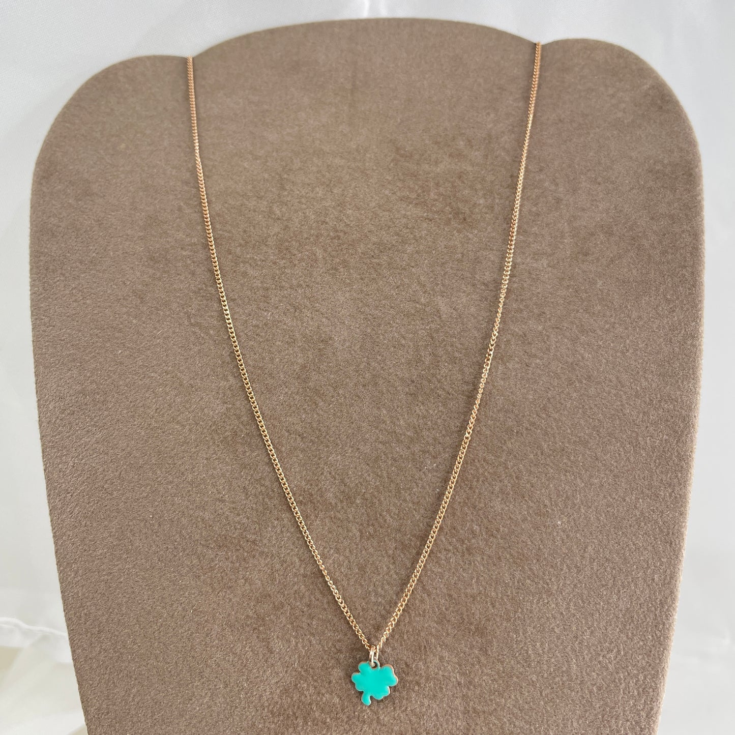 Collana choker grumette quadrifoglio da 0,7 mm smaltato cm 35 - Lumiere Bijoux