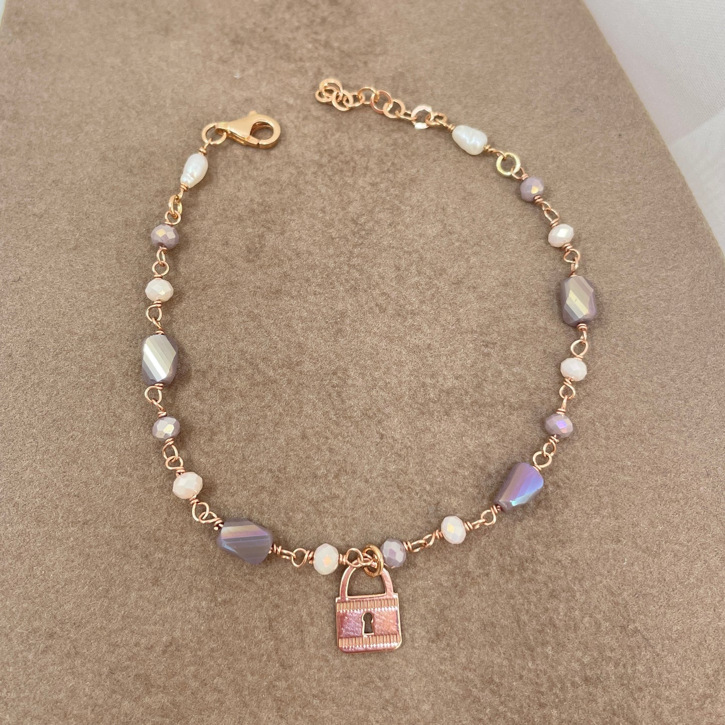 Bracciale cristalli multiforme e pendente cm 17 - pezzi unici