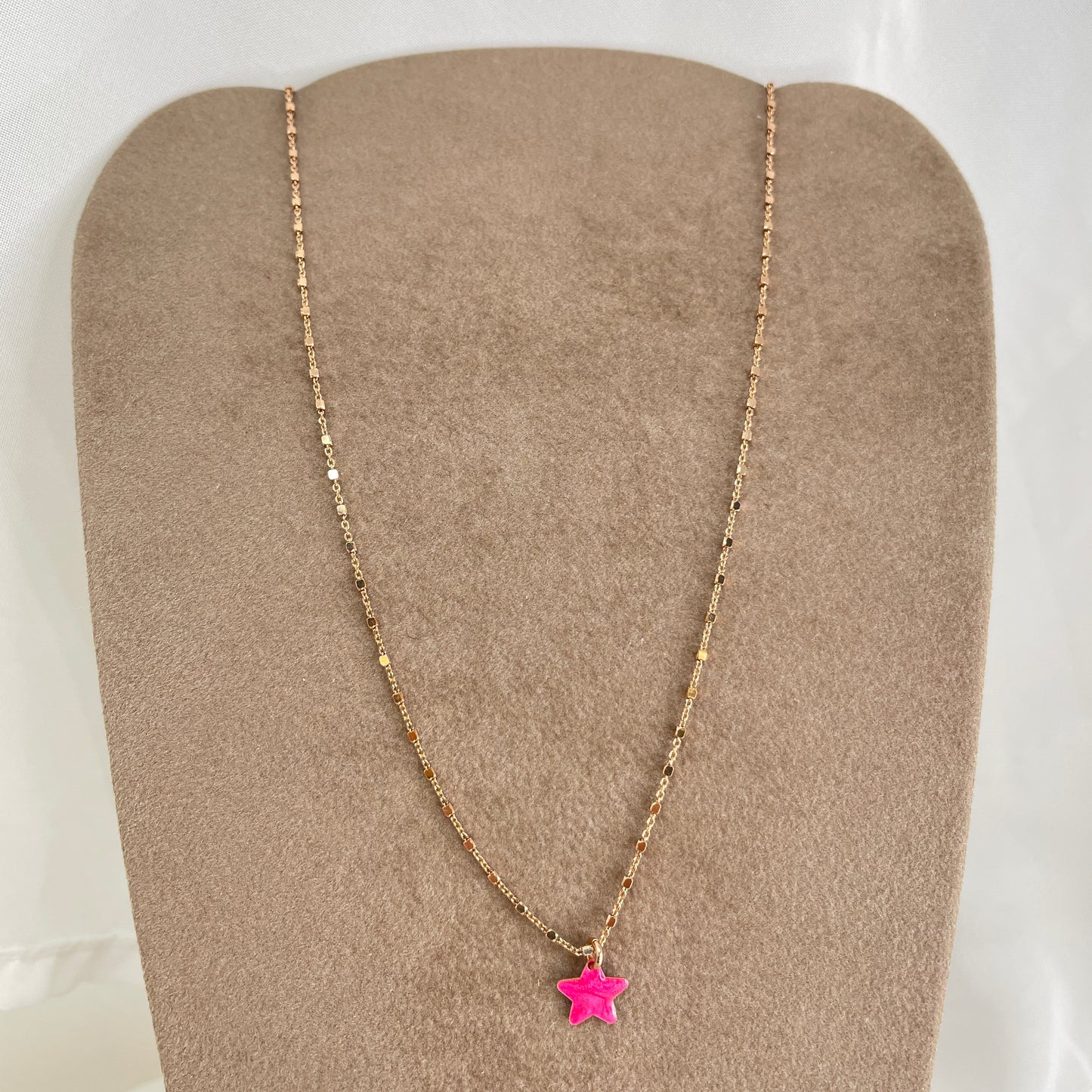 Collana choker dadini con stella da 0,8 mm smaltata cm 35 - Lumiere Bijoux