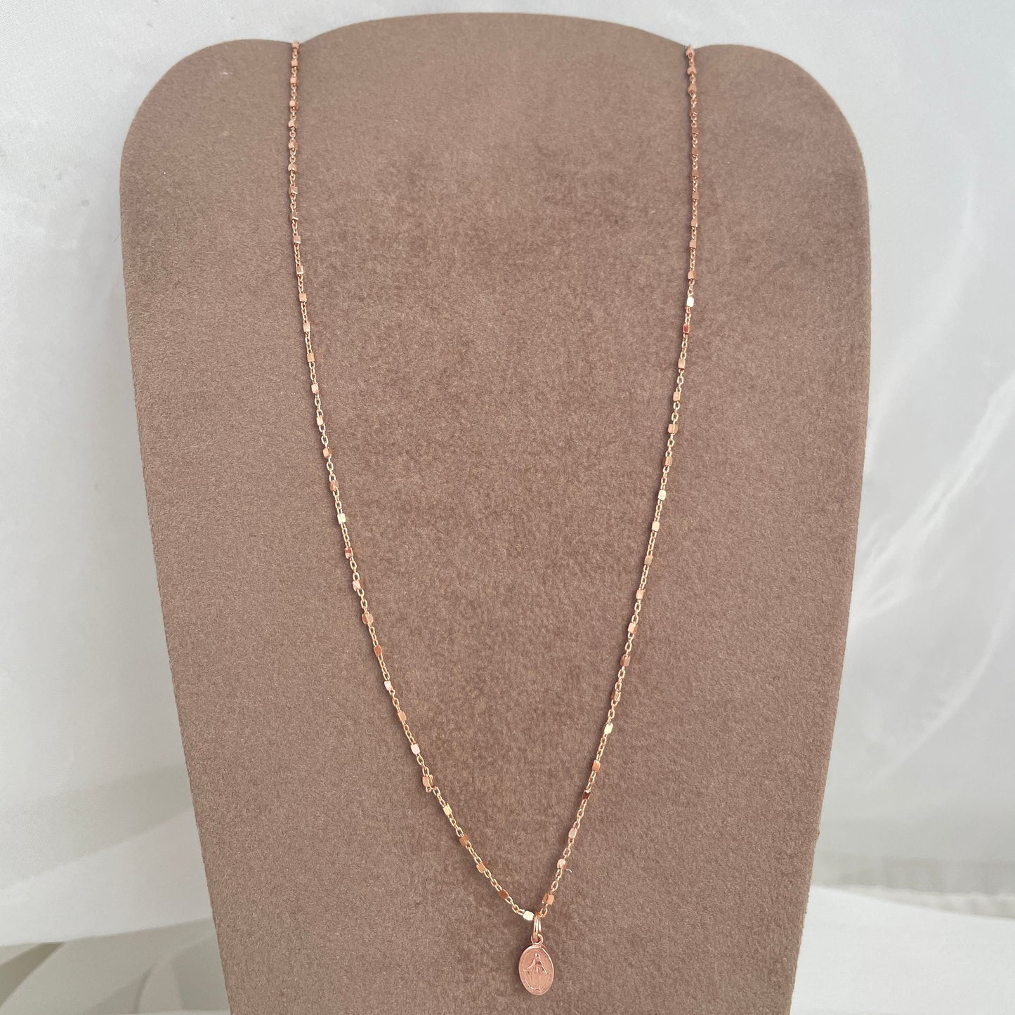 Collana catena dadini con madonnina - cm 45 - Lumiere Bijoux