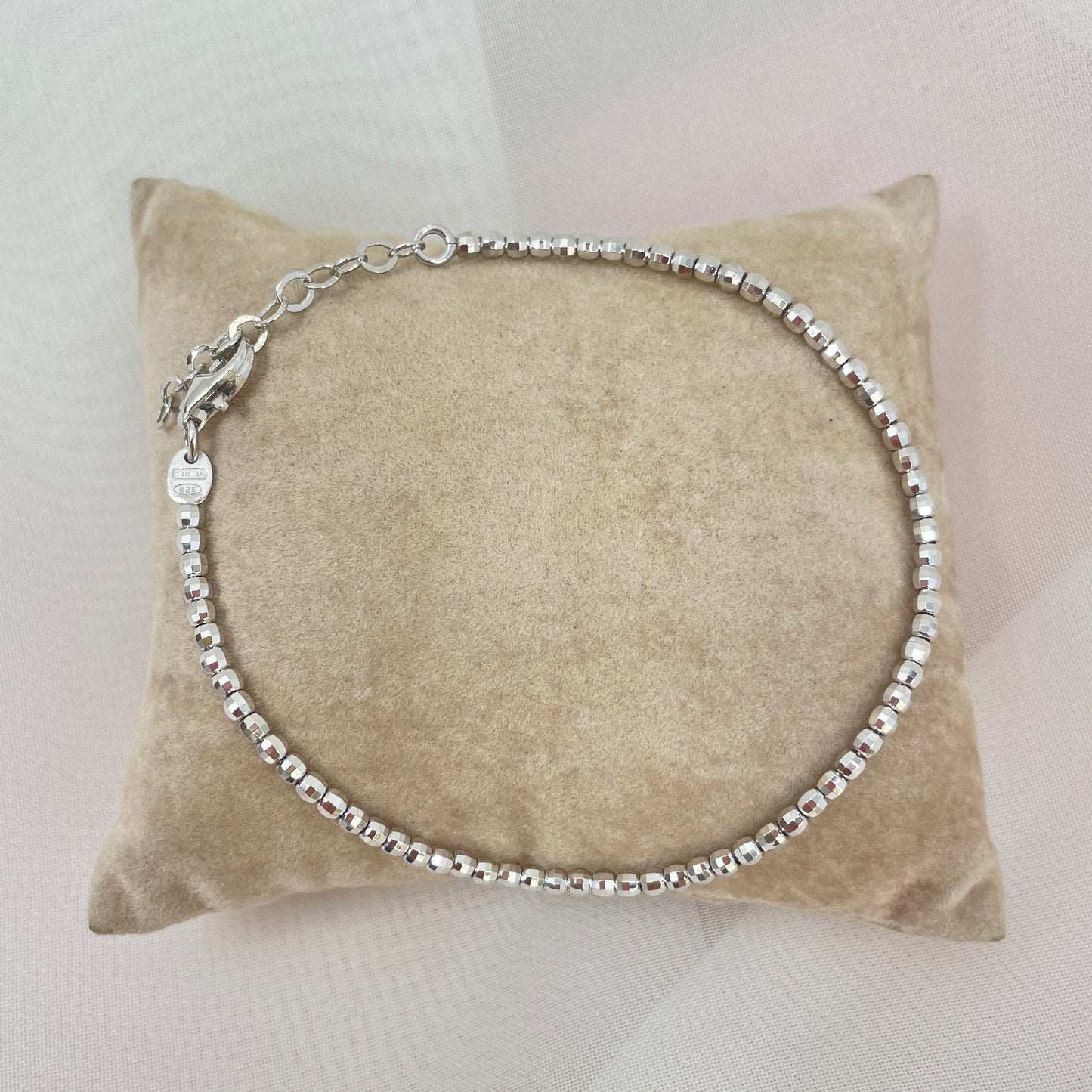 Bracciale sfere diamantate cm 17 - Lumiere Bijoux