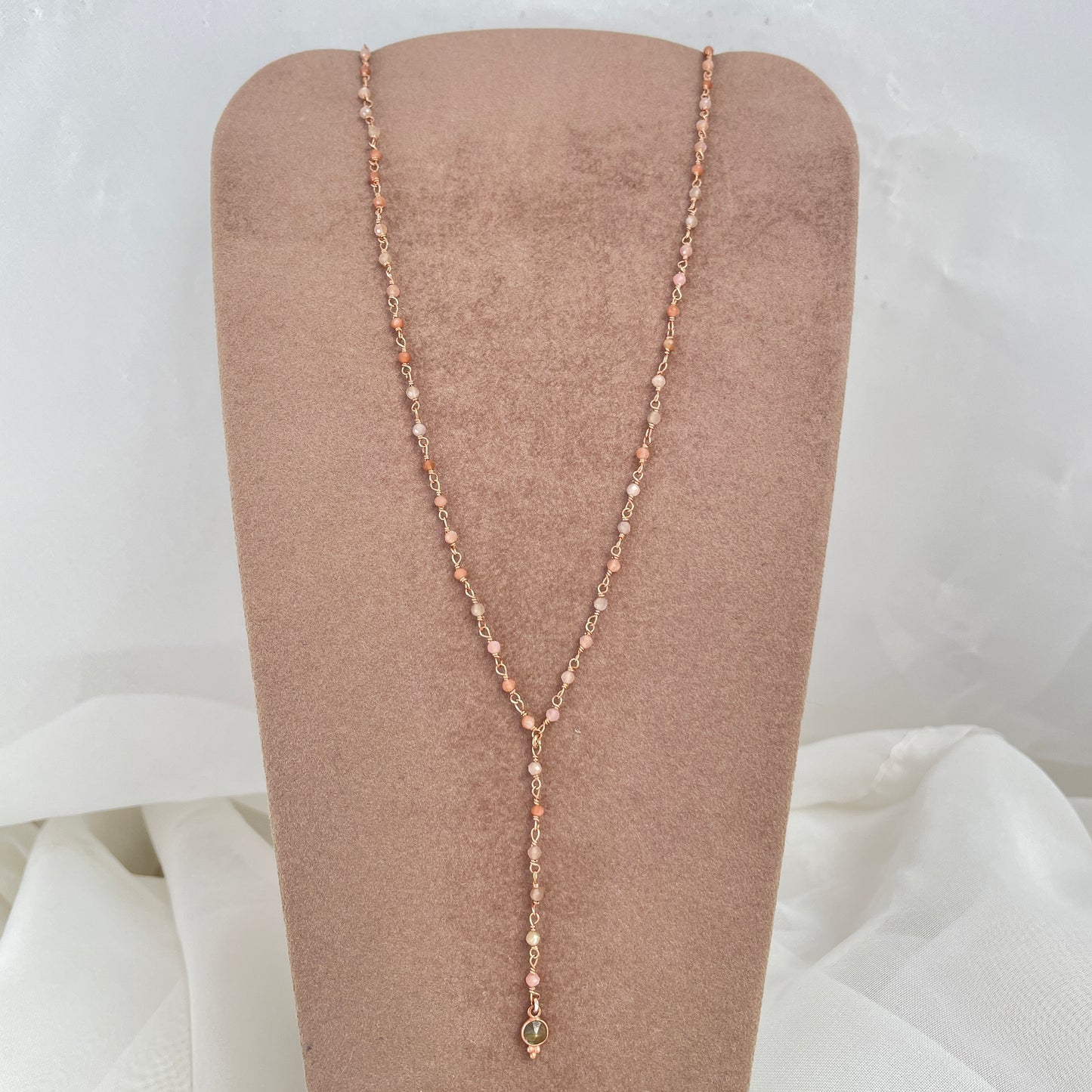 Collana micro cristalli cm 45 con allungo e pietra di Parigi - Lumiere Bijoux