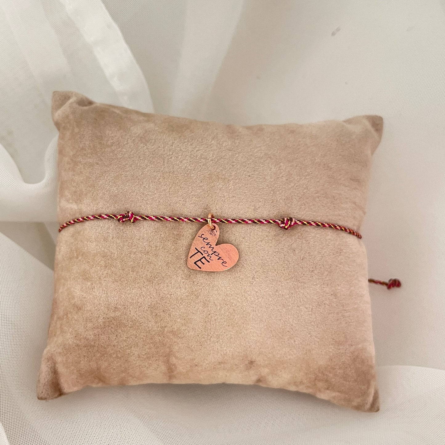 Bracciale cordino regolabile con frase emozionale - Lumiere Bijoux