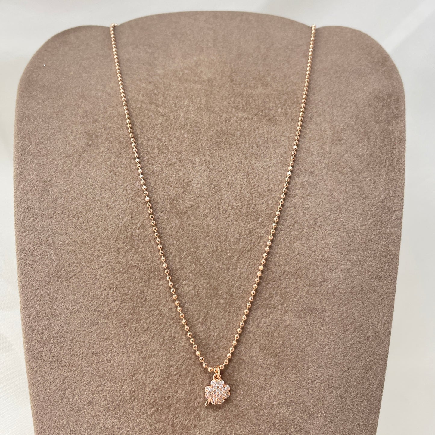 Collana choker militare cm 35 con quadrifoglio zirconi bianchi - Lumiere Bijoux