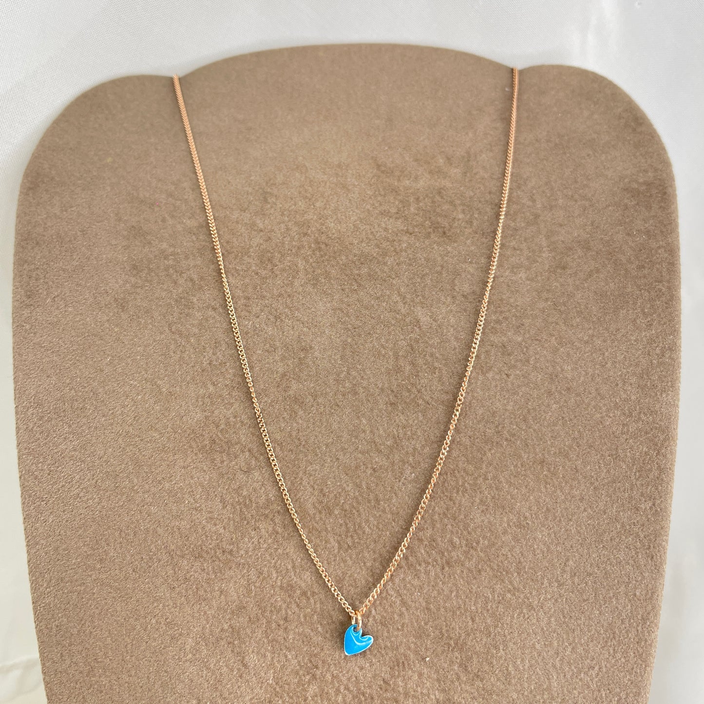 Collana choker grumette con micro cuore sweet da 0,5 mm smaltato 35 cm - Lumiere Bijoux