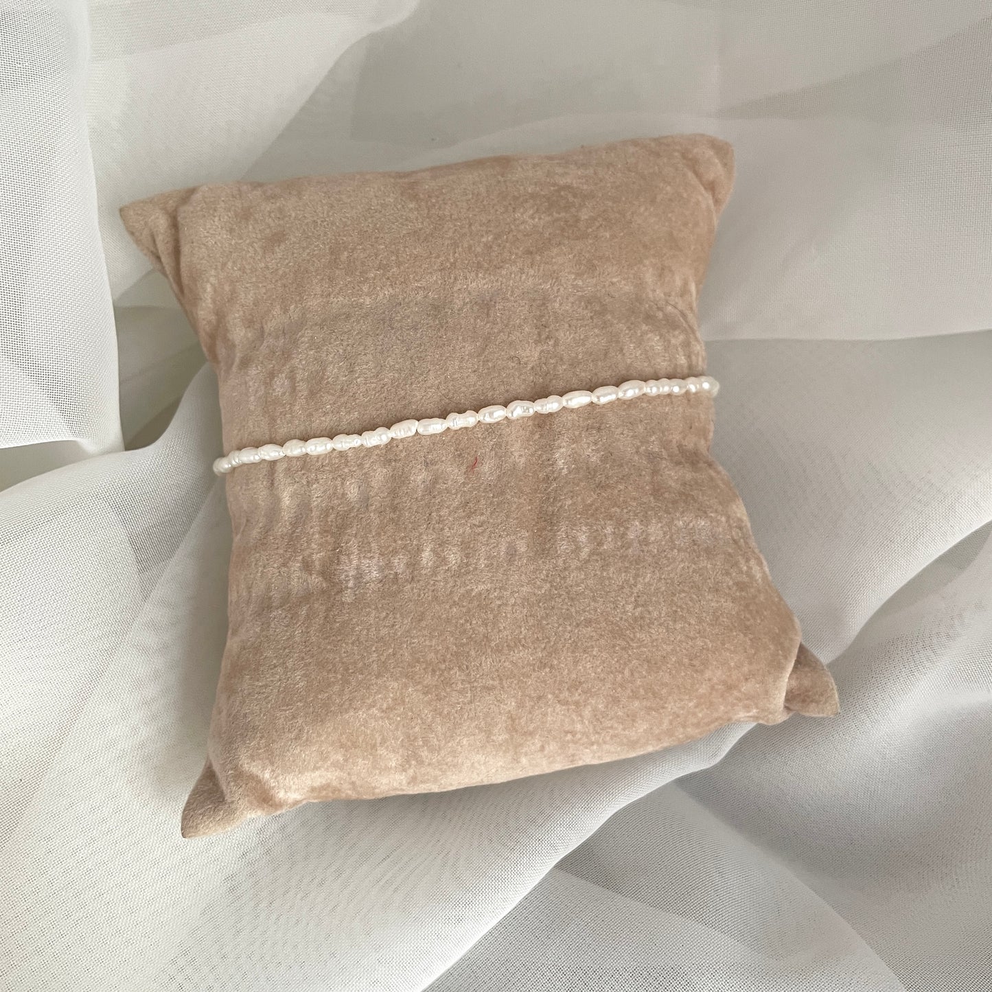 Cavigliera perle naturale argento rosé - Lumiere Bijoux