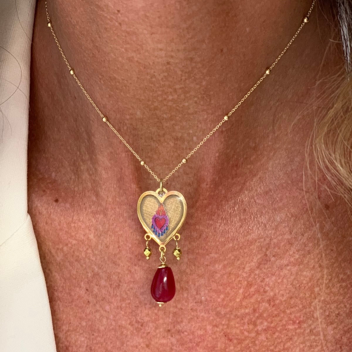 Collana Devota catena micro rosario cm 36 oro giallo - Lumiere Bijoux