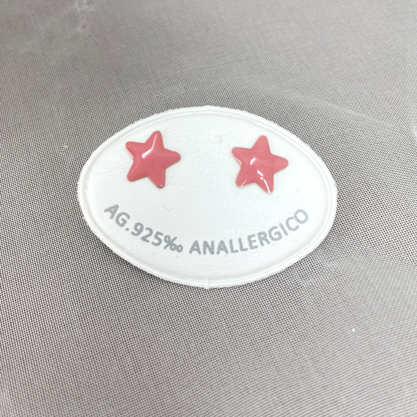 Coppia orecchini a lobo a forma di stella da 0,8 mm smaltati - chiusura a farfallina - Lumiere Bijoux