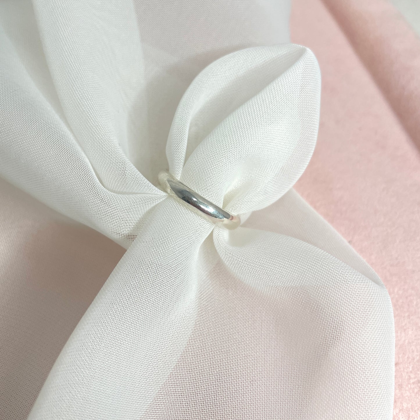 Anello fedina bombata da 3 mm in argento bianco misura 15 - Lumiere Bijoux