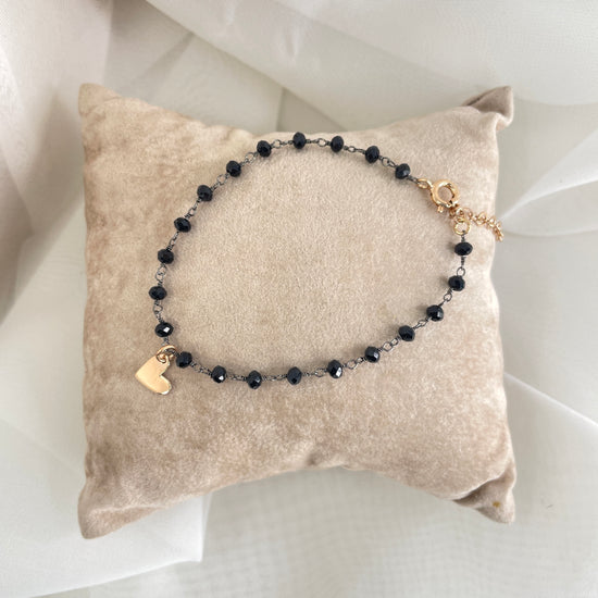 Bracciale cristalli multicolore con soggetto da 0,8 mm stella o luna o cuore cm 17 - pezzi unici - Lumiere Bijoux