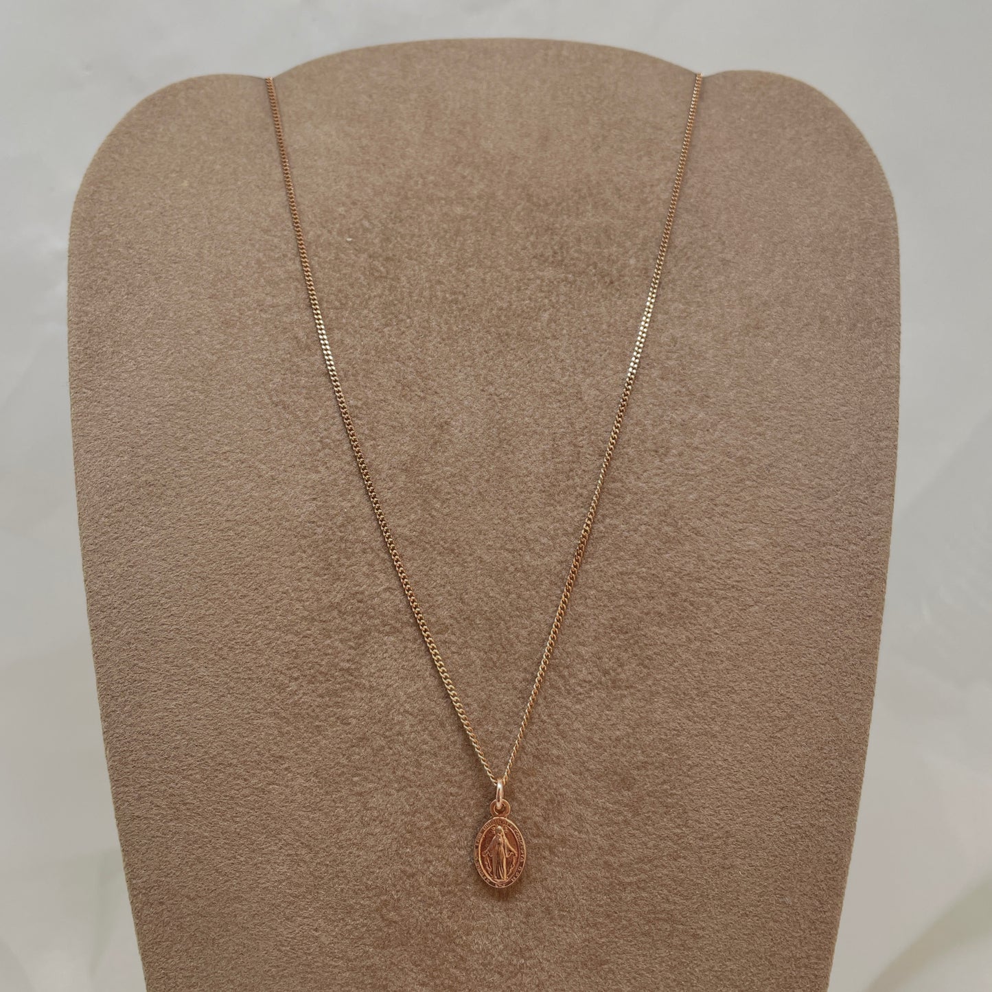 Collana catena grumette cm 35 con madonnina - Lumiere Bijoux