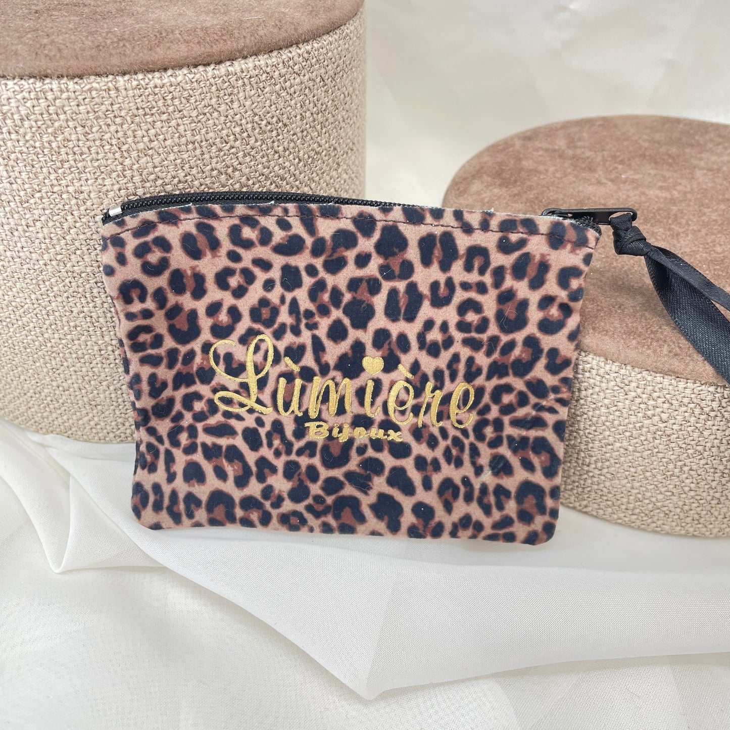 Pochette con zip Lumiere Bijoux in tessuto - pezzi unici - Lumiere Bijoux