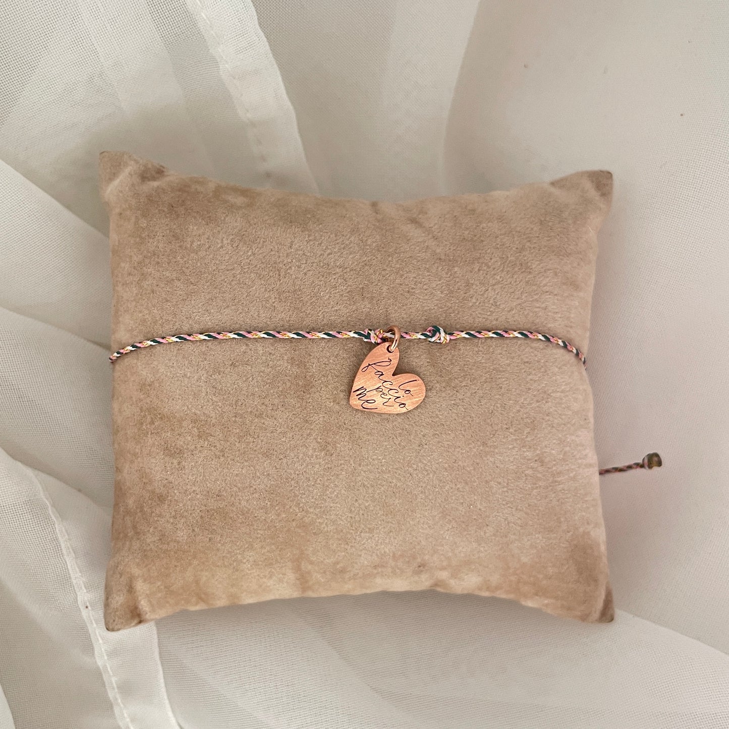 Bracciale cordino regolabile con frase emozionale - Lumiere Bijoux