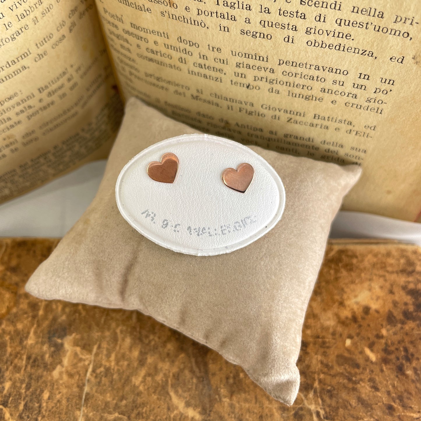 Coppia orecchini a lobo micro cuore da 0,8 mm - Lumiere Bijoux