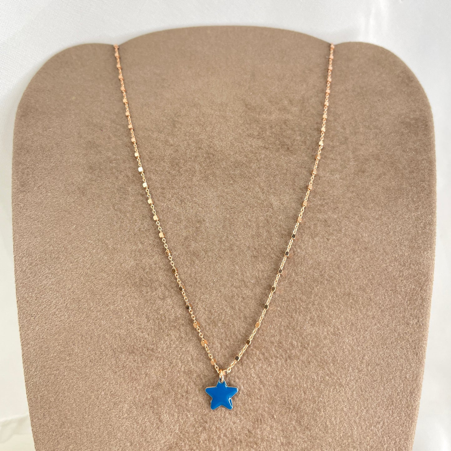 Collana choker dadini con stella da 0,8 mm smaltata cm 35 - Lumiere Bijoux