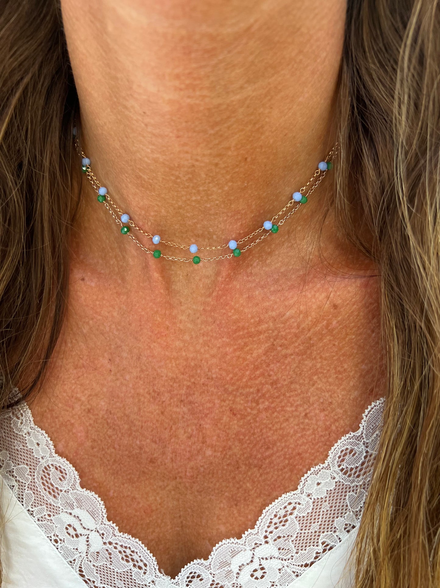 Collana rado cristalli cm 35 - Lumiere Bijoux