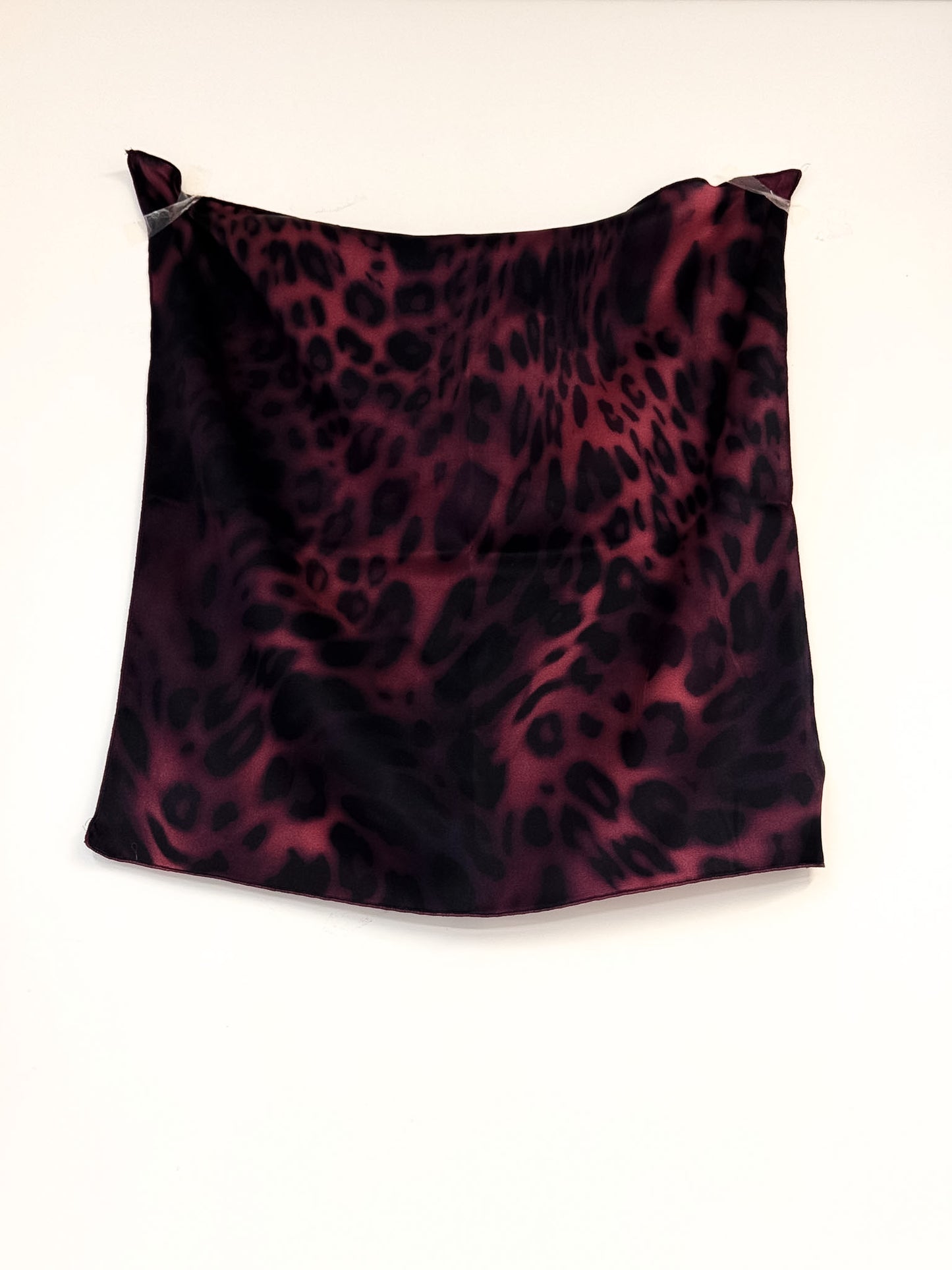 Foulard 100% seta - Leopard bordeaux - Lumiere Bijoux