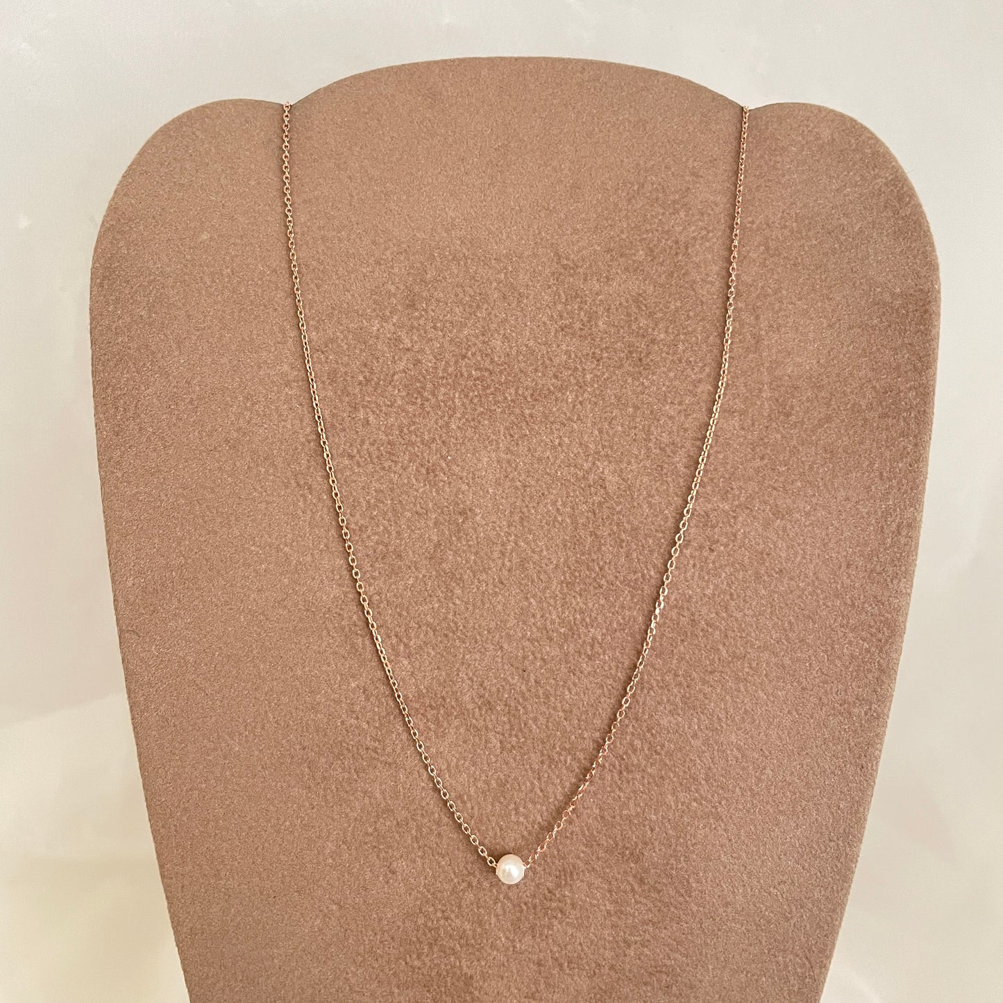 Collana forzatina cm 36 con perla da 0,4 mm scorrevole - pezzo unico - Lumiere Bijoux