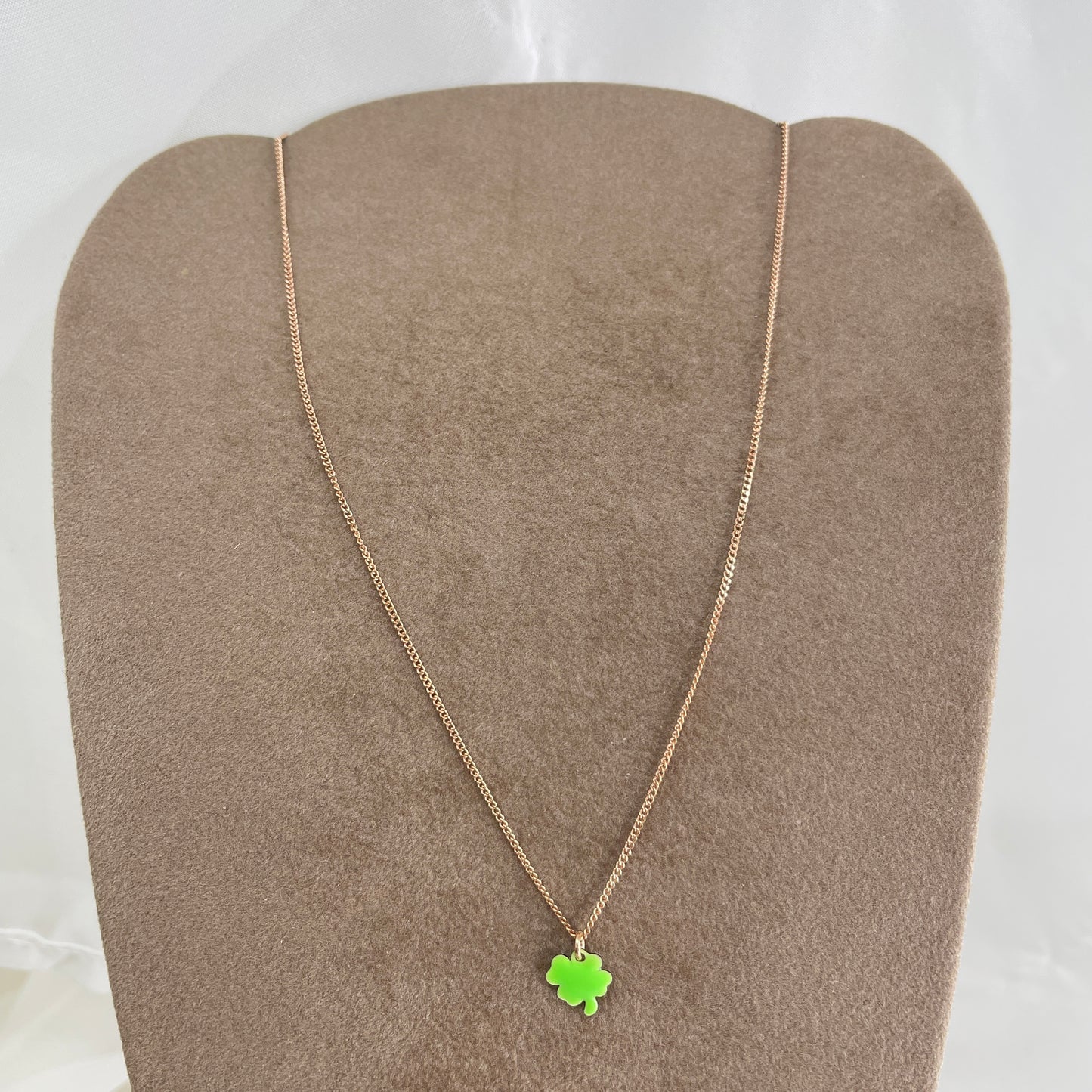 Collana choker grumette quadrifoglio da 0,7 mm smaltato cm 35 - Lumiere Bijoux