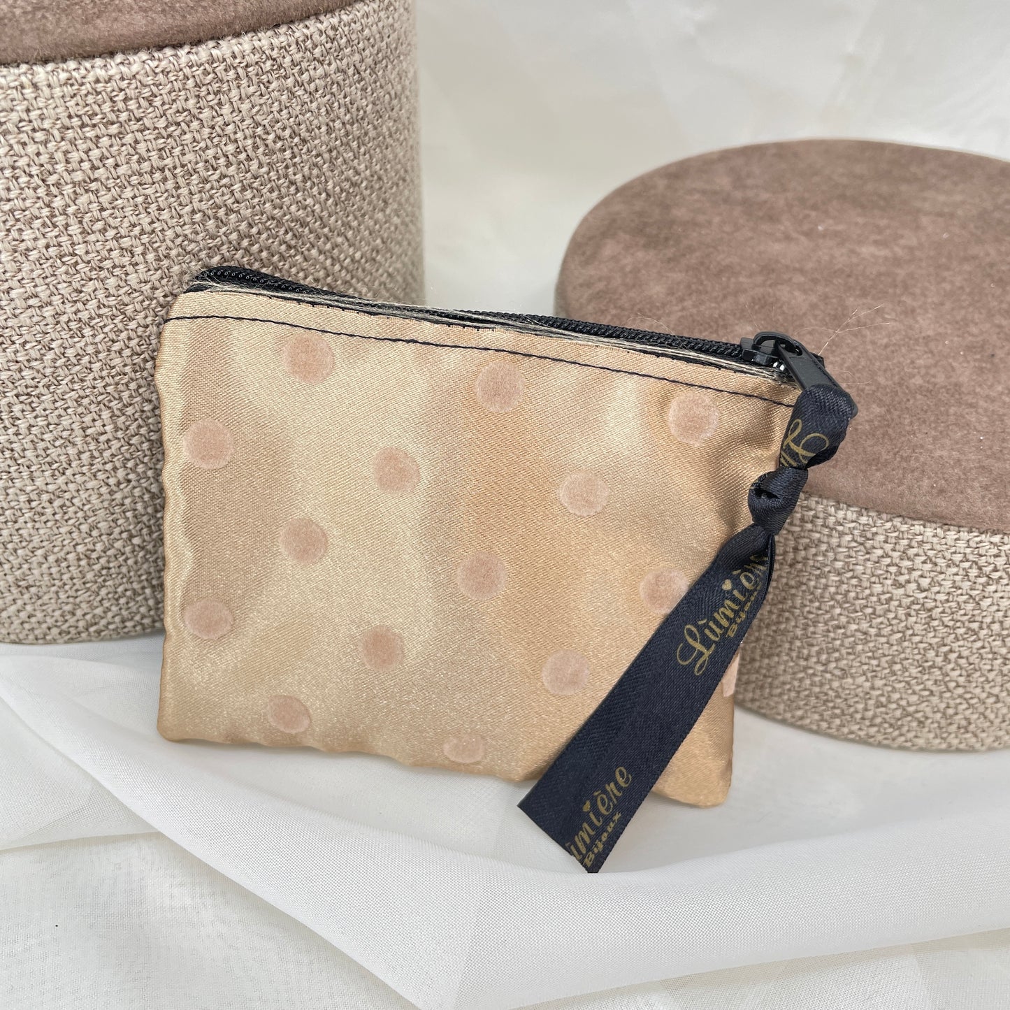 Pochette con zip Lumiere Bijoux in tessuto - Lumiere Bijoux