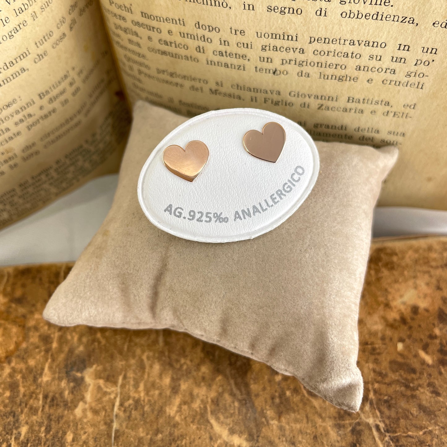 Coppia orecchini a lobo cuore da 1 cm - Lumiere Bijoux