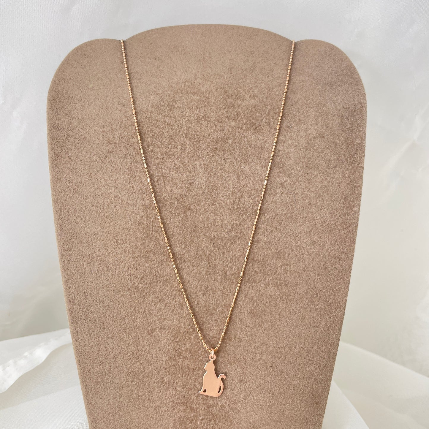 Collana catena mix militare dadini cm 40 con gatto da 1,5 cm - Lumiere Bijoux