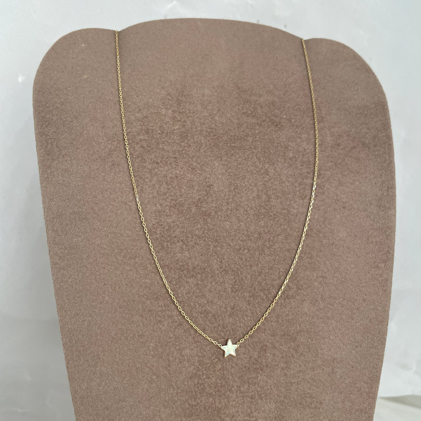 Collana catena forzatina cm 38 con stella in linea da 0,5 mm in argento 925 - Lumiere Bijoux