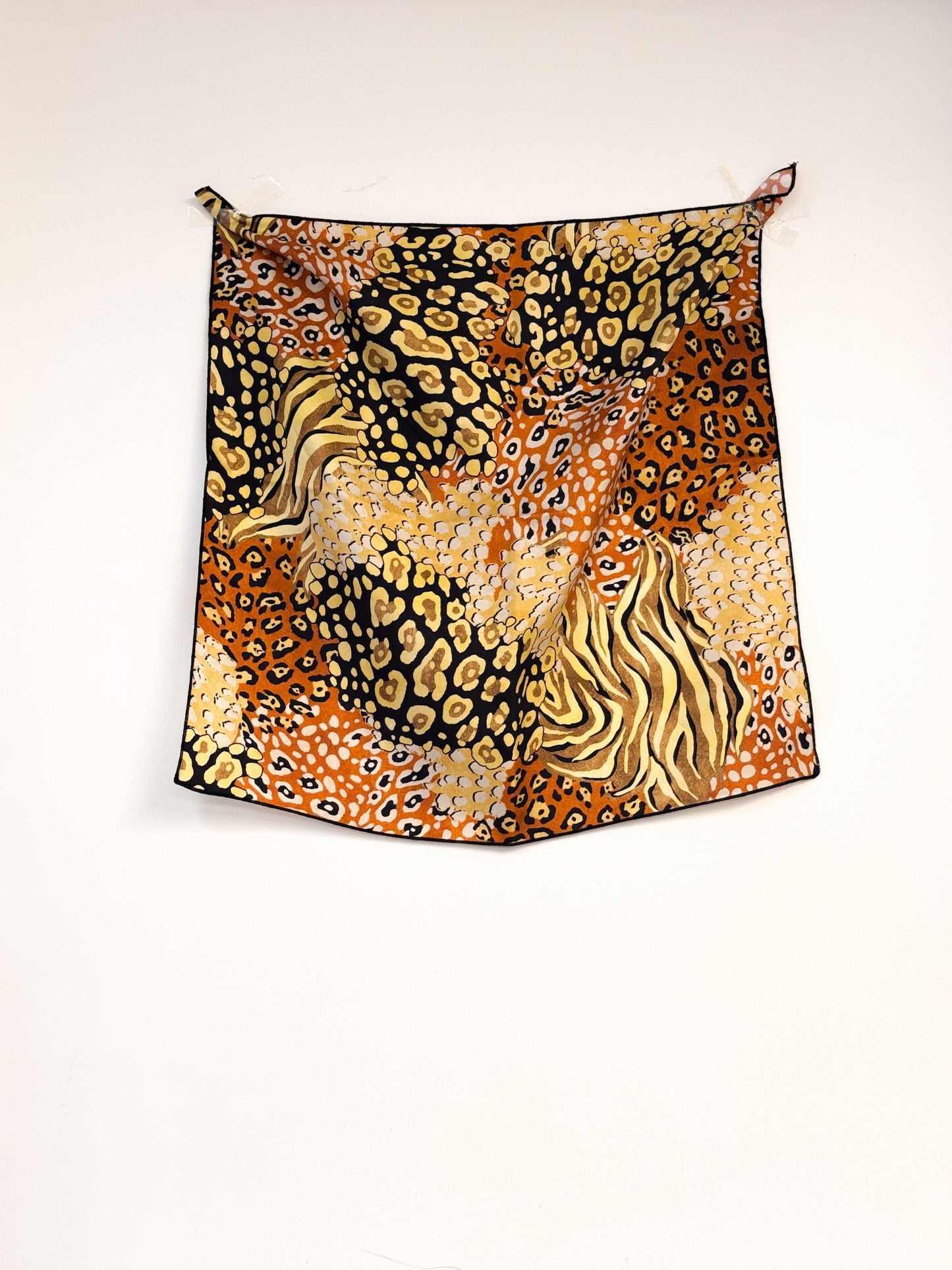 Foulard 100% seta -Leopardato giallo - Lumiere Bijoux