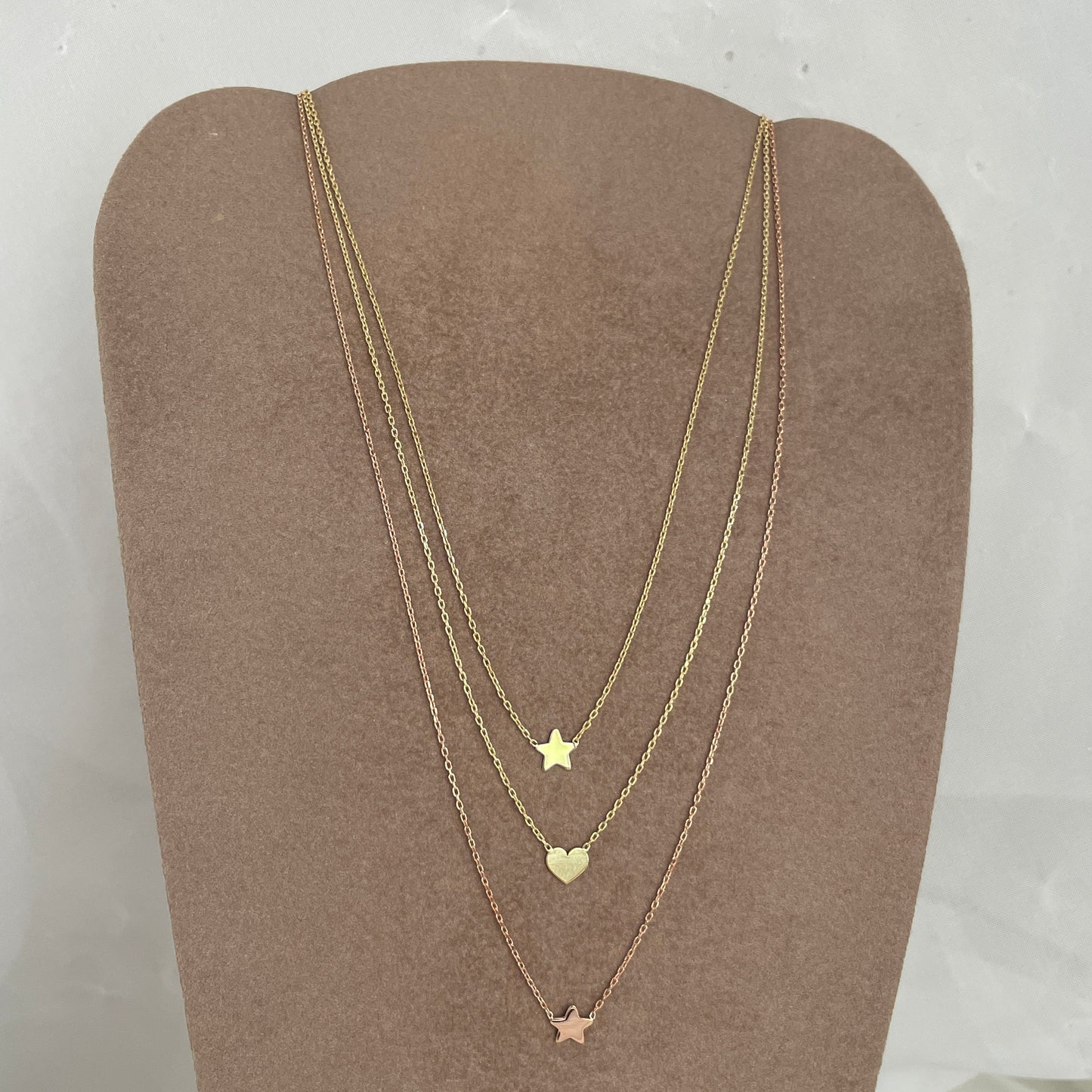 Collana catena forzatina cm 38 con stella in linea da 0,5 mm in argento 925 - Lumiere Bijoux