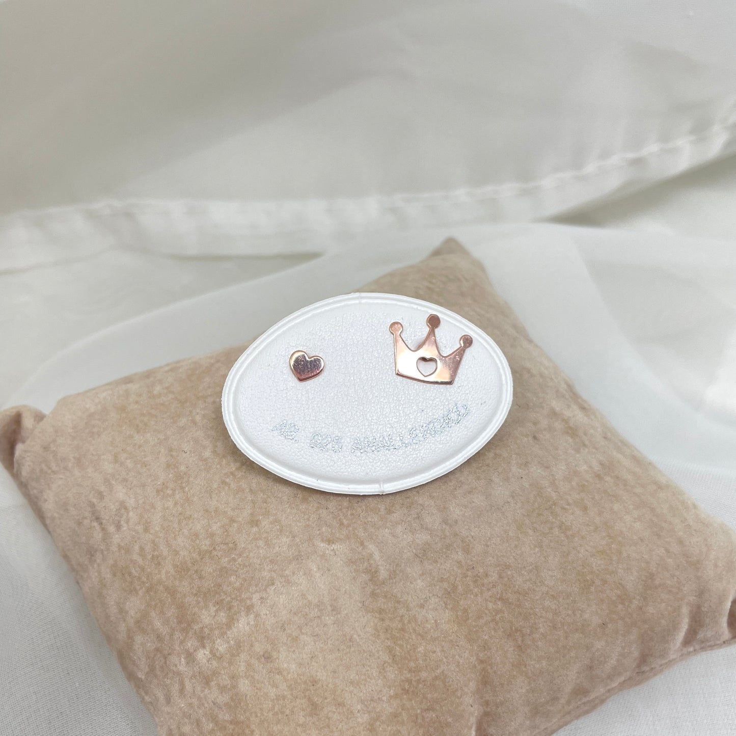 Coppia orecchini lobo pezzi unici rosè - Lumiere Bijoux