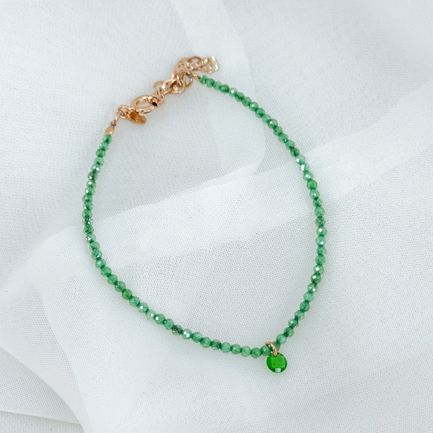 Bracciale cristalli con cristallo singolo pendente - Lumiere Bijoux