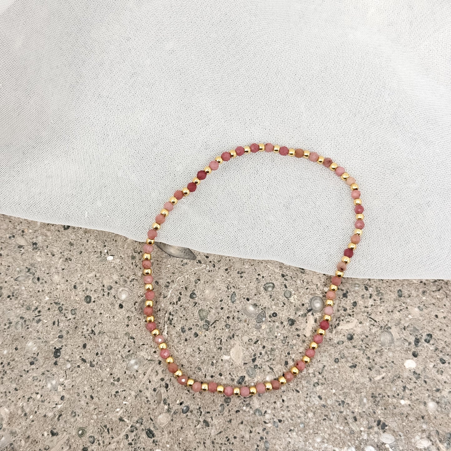 Bracciale elastico miyuki e pietra di luna - Lumiere Bijoux