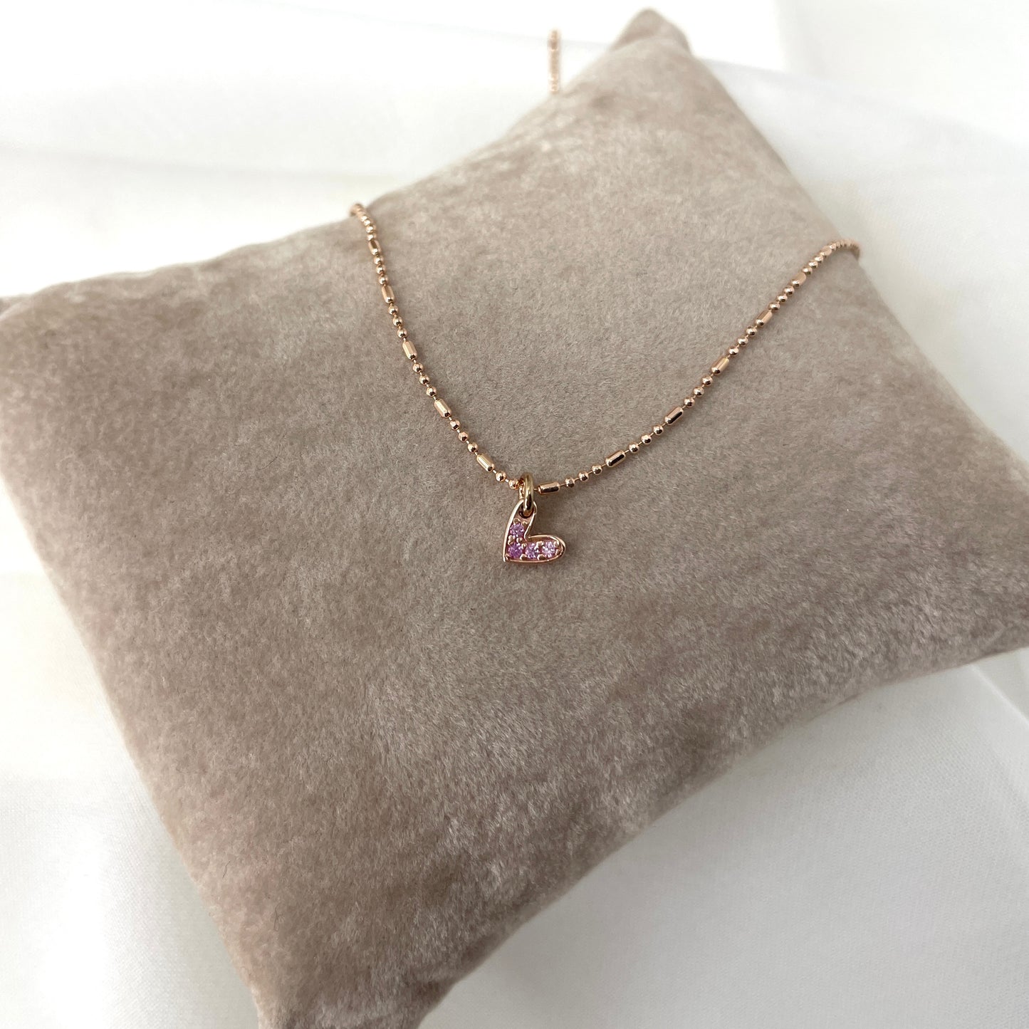 Collana choker cm 35 con micro cuore coccoloso dell'amore - Lumiere Bijoux