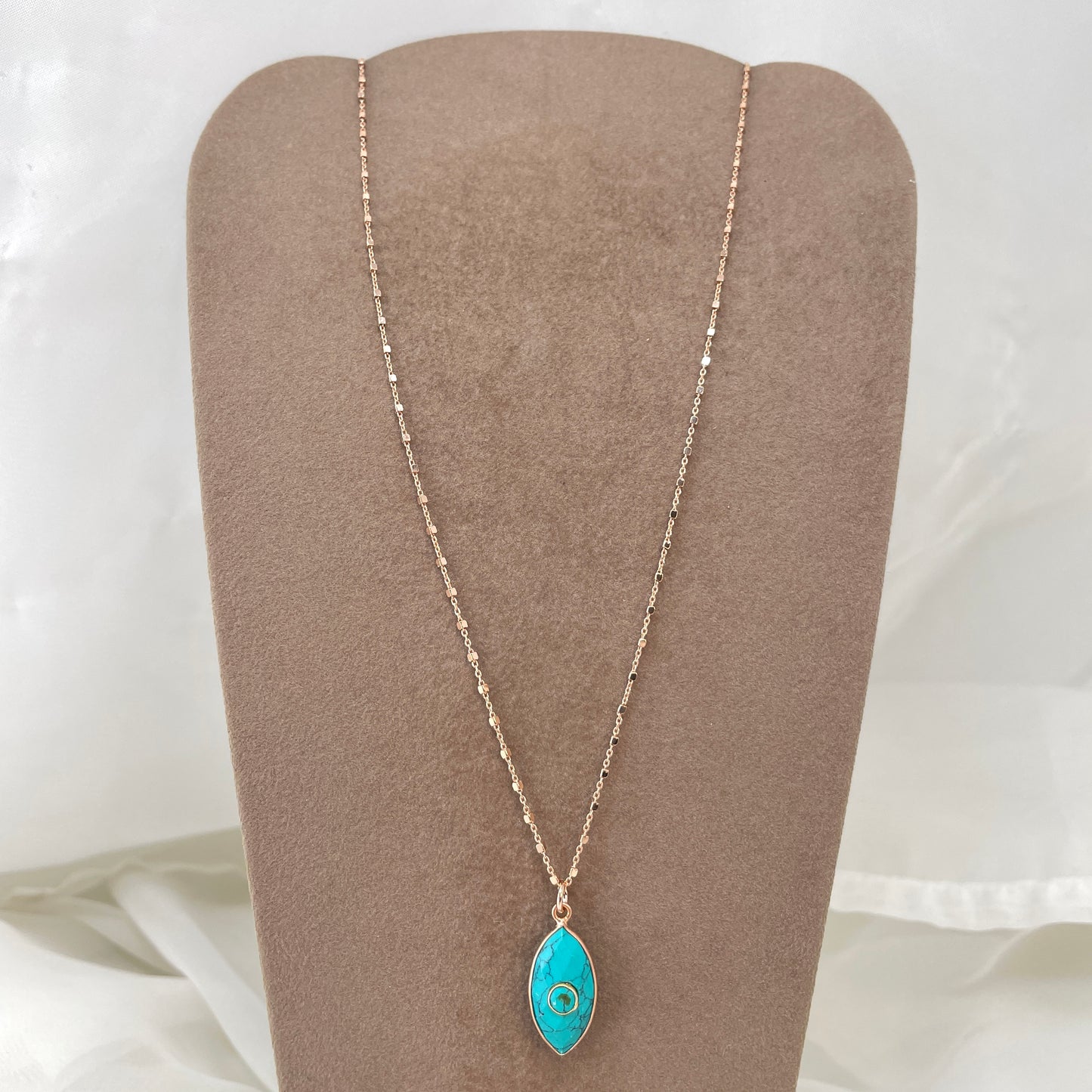 Collana catena dadini cm 50 con pietre di Parigi pendenti - pezzi unici - Lumiere Bijoux